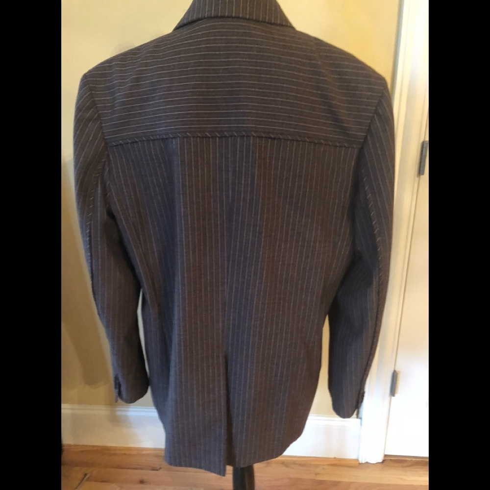 Marc Ecko Brown Striped Men’s Blazer Size Xl - image 2